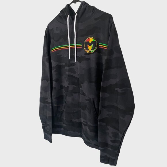 Independant Trading Company Camo Hoodie Men's Medium Gray Pullover Sweatshirt - Picture 2 of 12